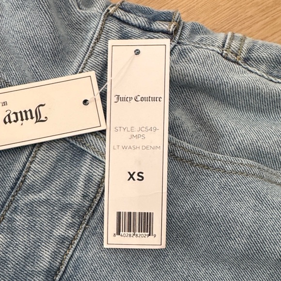 Juicy Couture Denim wide leg jumpsuit. NWT SZ XS - Picture 4 of 9